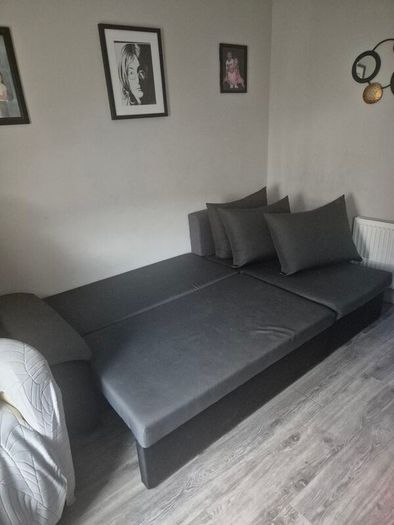 Sofabed with storage grey