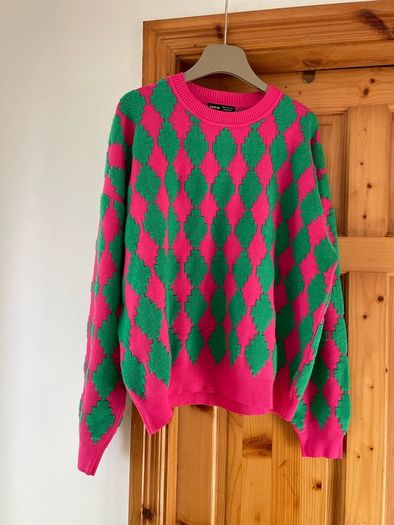 Pink & green SHEIN jumper size 16
