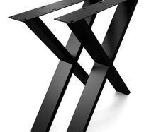 Metal Table Legs Loft Style typ X Set of 2