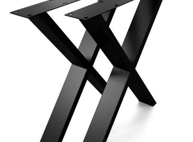 Metal Table Legs Loft Style typ X Set of 2