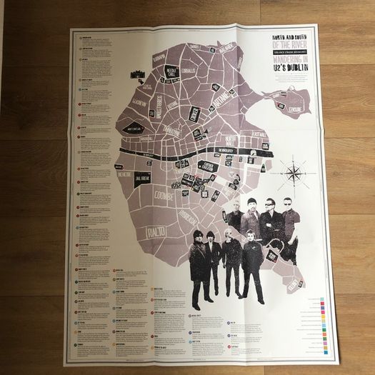 North Side Story: U2 in Dublin 1978-1983 - Hot Press Book with Map