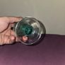 Vintage mini blue glass vase Image 4