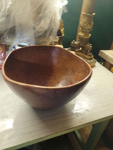 mid century teak wooden bowl