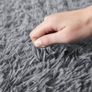 FREE EXPRESS SHIPPING Grey Area Rugs for Bedroom Anti Slip - Modern Super Soft Thick Pile Small Fluffy Shaggy Rug Non Shedding Image 3