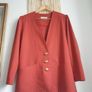 Vintage Blazer With Shoulder Pads Size Uk 16 Image 3
