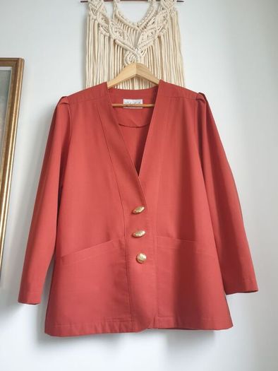 Vintage Blazer With Shoulder Pads Size Uk 16