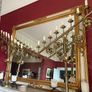 Antique Pair Brass Church 9 Arm Candelabra Image 2