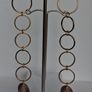 Elegant Gold Starburst Disc & Link Earrings Image 2
