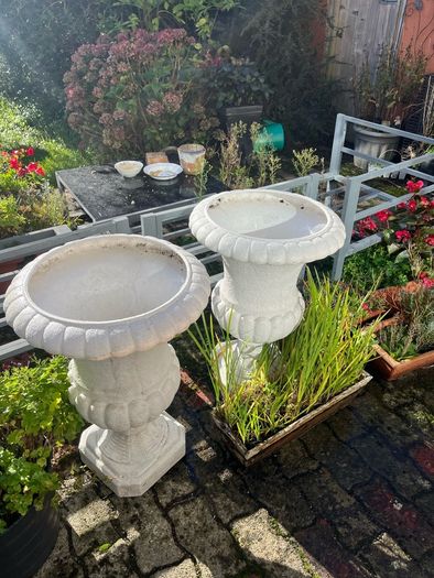 Large decorative plastic flower pots