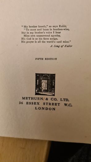 Twenty Poems From Rudyard Kipling. Published  By Methuen & Co. Ltd. London. Soft Cover. In Good Condition.