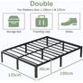 Double Bed Frame 4ft6 with Rounded Corner Legs Image 8
