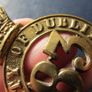 County of Dublin Glengarry cap badge.Brass.Victorian crown. Image 4