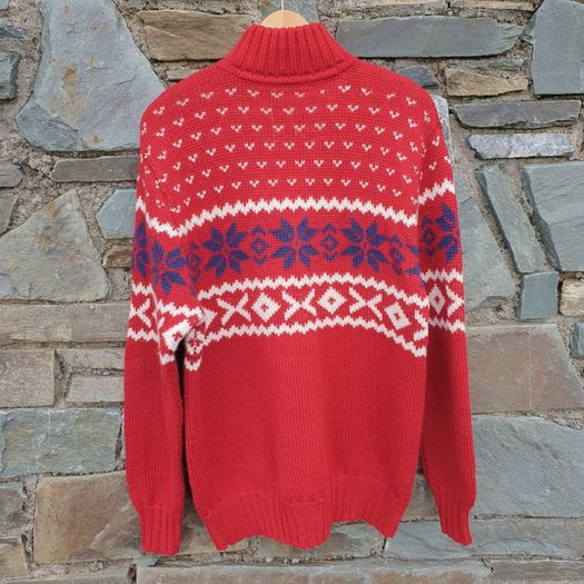 Christmas jumper men's XL red wool blend