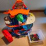 Hot Wheels T-Rex Garage + Transporter + Cars Image 3
