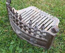 heavy-duty cast iron grate and front grate