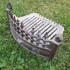 heavy-duty cast iron grate and front grate