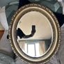 Antique style oval gold wall mirror. Image 7