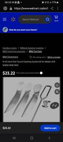 bbq 8-1/2-Inch One-Touch Cleaning System kit for Weber Grill