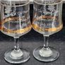 Gold Edged Charles and Diana Royal Wedding 1981 Pair Commemorative Wine Glasses Image 2