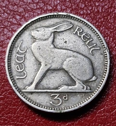Ireland 1939 3 pence 3d Low Mintage coin