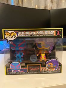 Black Light Spider-Man 2044 and Spider-Man India Duo Funko Pop