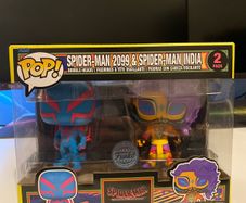 Black Light Spider-Man 2044 and Spider-Man India Duo Funko Pop