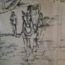 Antique Pen and Ink Drawing.Apollo Gallery,. c.1910 "Rue sous Le Font Quebec" Image 6