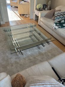 Glass Top Chrome coffee table