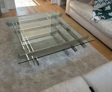 Glass Top Chrome coffee table
