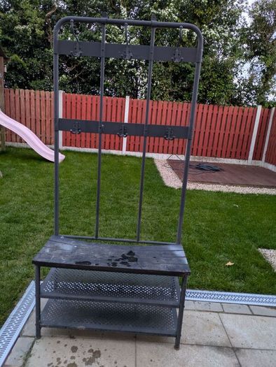 Black Coat hanger (used outdoors)