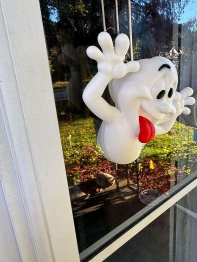 3D Printed Flying Ghost  Halloween Window Decoration