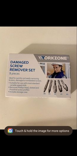 Damaged screw remover set