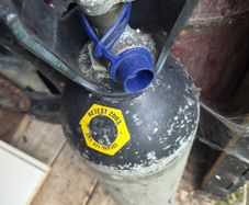 Welding gas bottles BOC