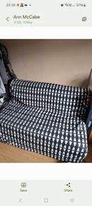 High Quality IKEA Lycksele Lovas 2-Seater Sofa Bed in Excellent Condition With Fabric Cover in a Discontinued Popular Pattern