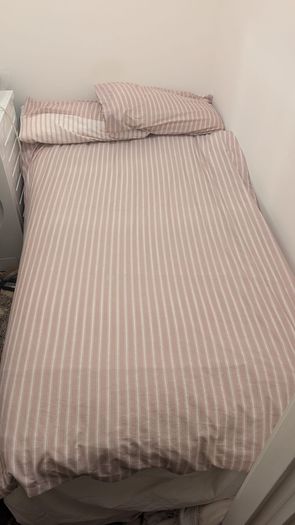 Single Bed + Mattress + Complete Bedding Set