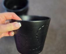 3 ikea plant pots in black colour