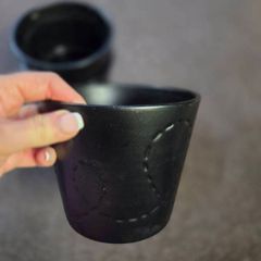3 ikea plant pots in black colour