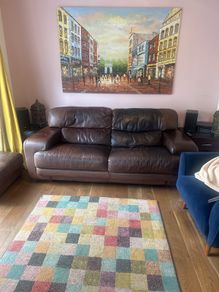 FREE Brown Leather Sofa