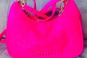 Juicy Couture Women Brand Logo Pink Shoulder Bag