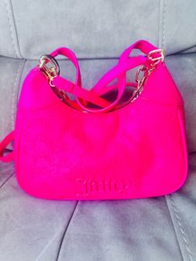 Juicy Couture Women Brand Logo Pink Shoulder Bag