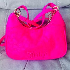 Juicy Couture Women Brand Logo Pink Shoulder Bag
