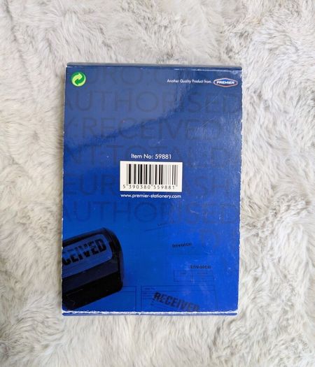 receipt book, few pages gone