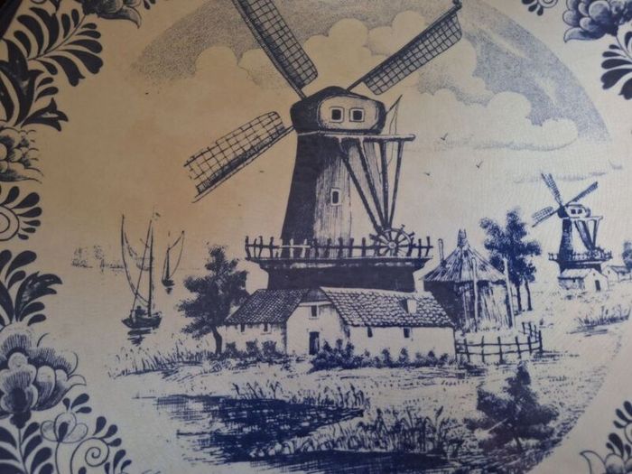 Vintage Mastricht Dutch Heavy Blue &White Platter