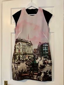 Ted Baker - Old London Scene - Shift Dress- Size 2 - UK Size 10