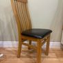 Solid Oak & Marble Extendable Table with 4 Chairs Image 3