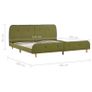 Bed Frame Green Fabric 150x200 cm Image 2