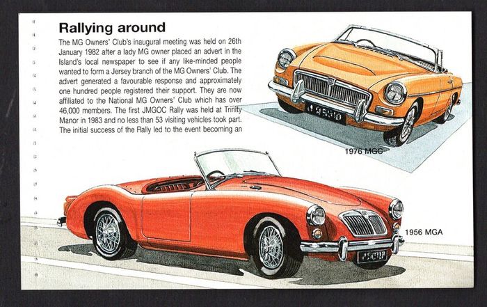 2005 Jersey Motor Festival Classic Cars Commemorative Stamps Booklet Mint Never Hinged (MNH) Photos of panes including