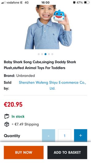 Baby Shark Song Cube,singing Daddy Shark Plush,stuffed Animal Toys For Toddlers