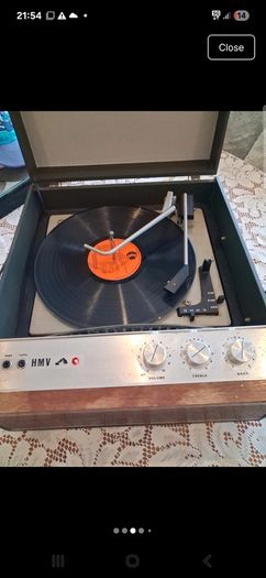vintage hmv record player