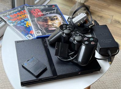 PS2 Slim Console Bundle Complete